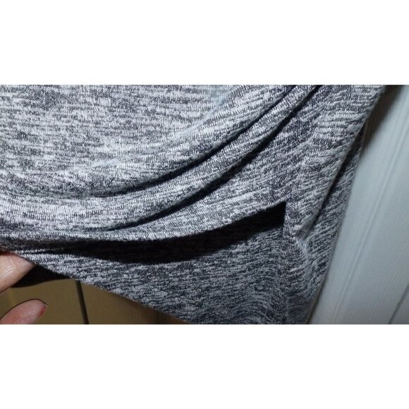 Leith M Heather Gray 3/4 Sleeve V-Neck Bodycon Ruched Dress - Picture 4 of 4